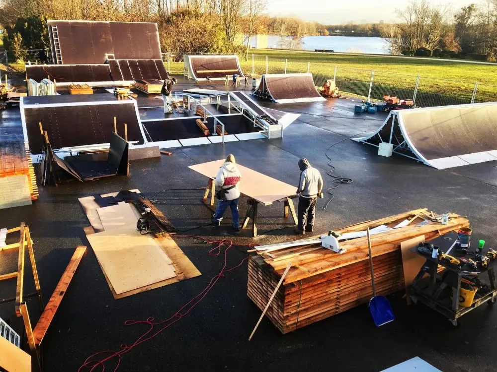 Fabrication de modules de skatepark près de Lyon